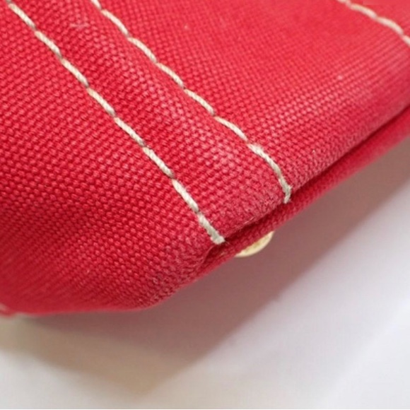 Prada Red check Canapa tote - Picture 7 of 10